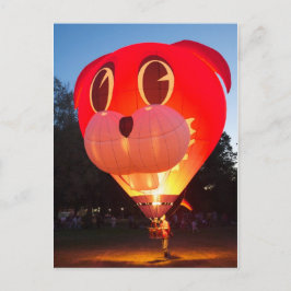 Cartão Postal Cartão-postal do coelho do balão