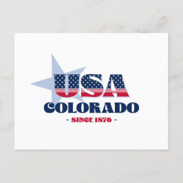 Cartão Postal Cartão-postal do Colorado em Vermelho, Branco e Az