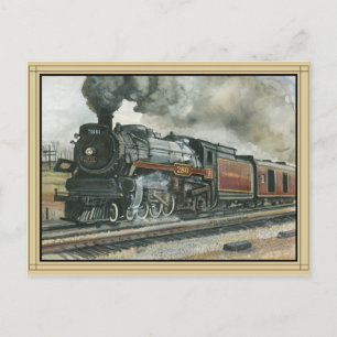 Cartão Postal Cartão-postal do comboio com borda
