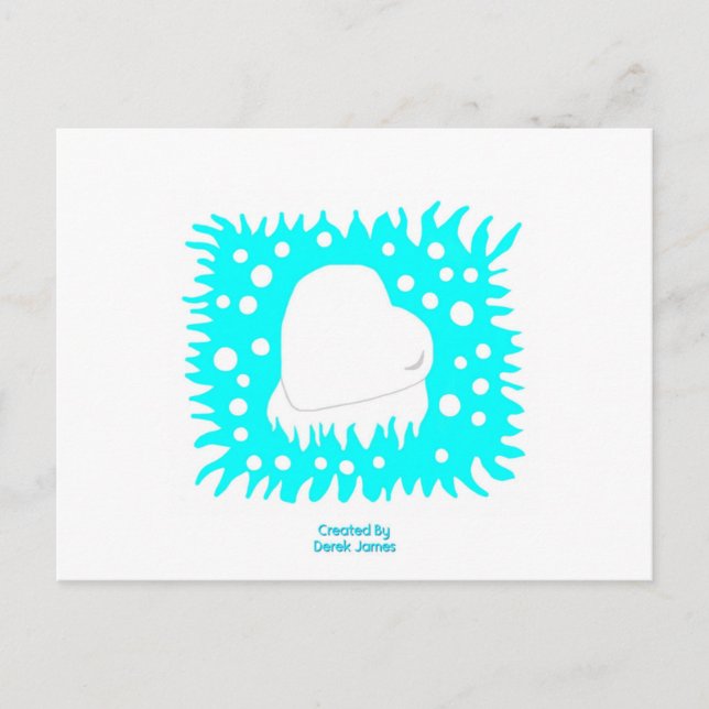 Cartão Postal Cartão-postal do Coração da Neve do inverno (Frente)