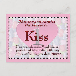 Cartão Postal Cartão-postal do Coupon Kiss