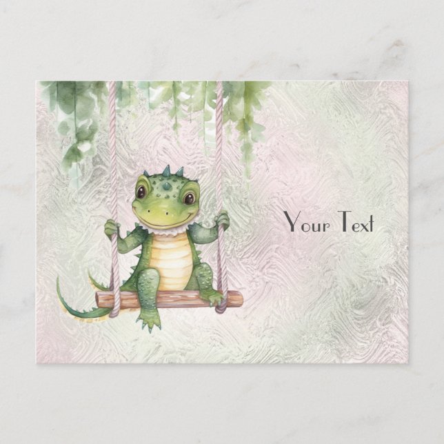 Cartão Postal Cartão-postal do Crocodilo Bebê (Frente)