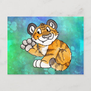 Cartão Postal Cartão-postal do Cubo Tigre de Onda