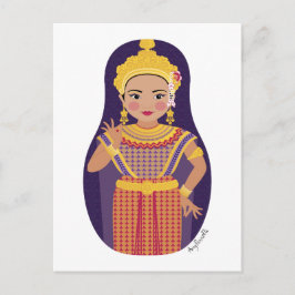Cartão Postal Cartão-postal do Dançarino Tailandês Matryoshka