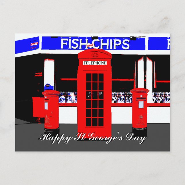 Cartão Postal Cartão-postal do Dia da Rua de Ícones Ingleses Geo (Frente)