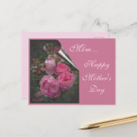 Cartão-postal do Dia de as mães Rosa Rosa Rosa Ros