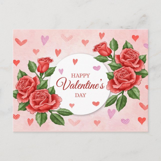 Cartão Postal Cartão-postal do dia de os namorados (Frente)
