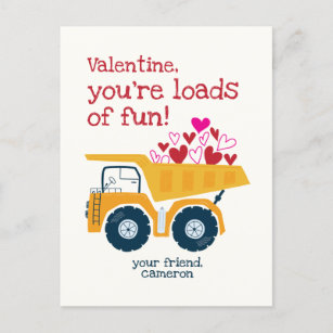 Cartão Postal Cartão-postal do Dia de os namorados de caminhão d