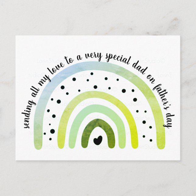 Cartão Postal Cartão-postal do dia de os pais - Pai especial (Frente)