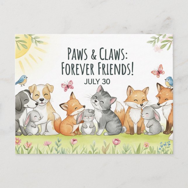 Cartão Postal Cartão-postal do Dia Internacional da Amizade (Frente)