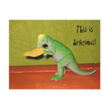 Cartão-postal do Dinossauro e Milho