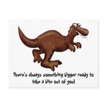 Cartão-postal do Dinossauro em Execução