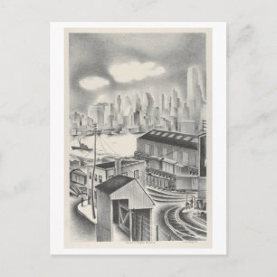 Cartão Postal Cartão-postal do esboço/desenho do Brooklyn