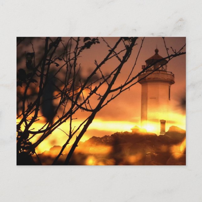 Cartão Postal Cartão-postal do Estado de Washington - Farol no S (Frente)