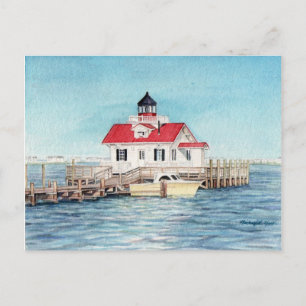 Cartão Postal Cartão-postal do Farol da Ilha Roanoke