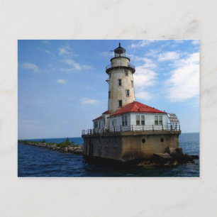 Cartão Postal Cartão-postal do farol de Chicago Harbor