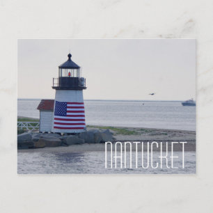 Cartão Postal Cartão-postal do Farol do porto de Nantucket