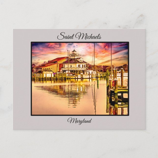 Cartão Postal Cartão-postal do farol Estreito Michales Hooper da (Frente)