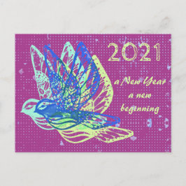 Cartão Postal Cartão-postal do Feliz ano novo de Paz e Doves