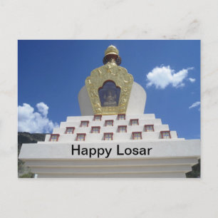 Cartão Postal Cartão-postal do feliz Losar Stupa