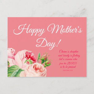 Cartão Postal Cartão-postal do Floral Proverbs 31 Dia de as mães