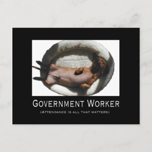 Cartão Postal Cartão-postal do Funcionário Funny Governo