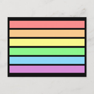 Cartão Postal Cartão-postal do Gay Pastel Orgulho LGBT Arco-ír