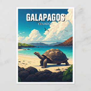 Cartão Postal Cartão-postal do Giant Tortoise Galápagos