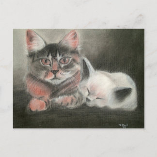 Cartão Postal Cartão-postal do Guardião e do AngelDesenho retrat