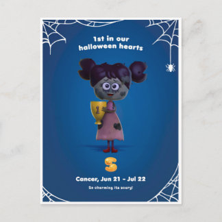 Cartão Postal Cartão-postal do Halloween para o Cancer