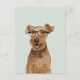 Cartão Postal Cartão-postal do hipster Welsh Terrier para os ama
