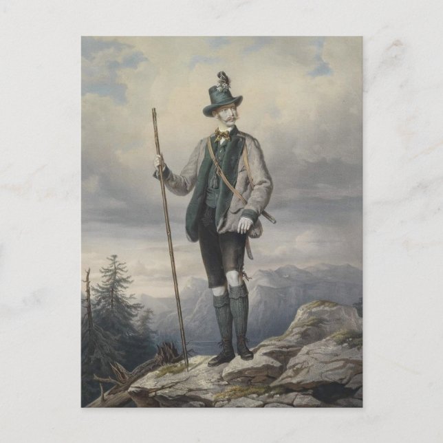 Cartão Postal Cartão-postal do Imperador Francisco José da Áustr (Frente)