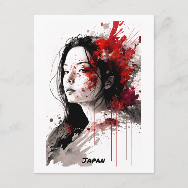 Cartão Postal Cartão-postal do Japão - Retrato - Mundo das Mulhe (Frente)