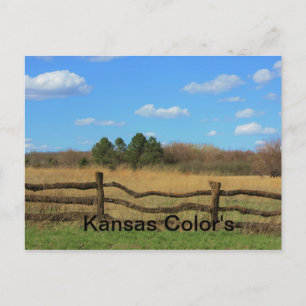 Cartão Postal Cartão-postal do Kansas Color