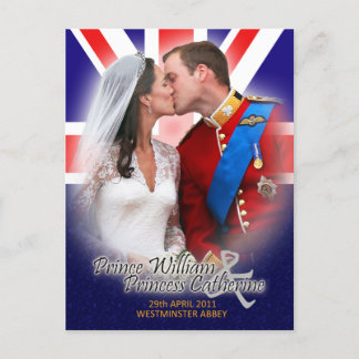 Cartão Postal Cartão-postal do Kiss Real de Casamento William &