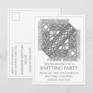 Cartão Postal Cartão-postal do KNIT COM CABO BRANCO + Texto