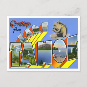Cartão Postal Cartão-postal do Lago Tahoe Vintage