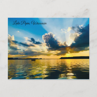 Cartão Postal Cartão-postal do Lake Pepin, Wisconsin