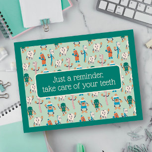 Cartão Postal Cartão-postal do Lembrete de Compromisso Dental