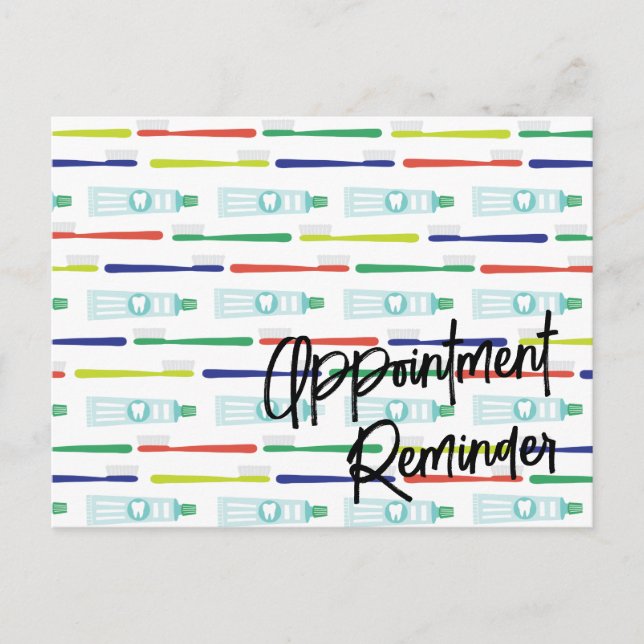 Cartão Postal Cartão-postal do Lembrete de Compromisso do Escrit (Frente)