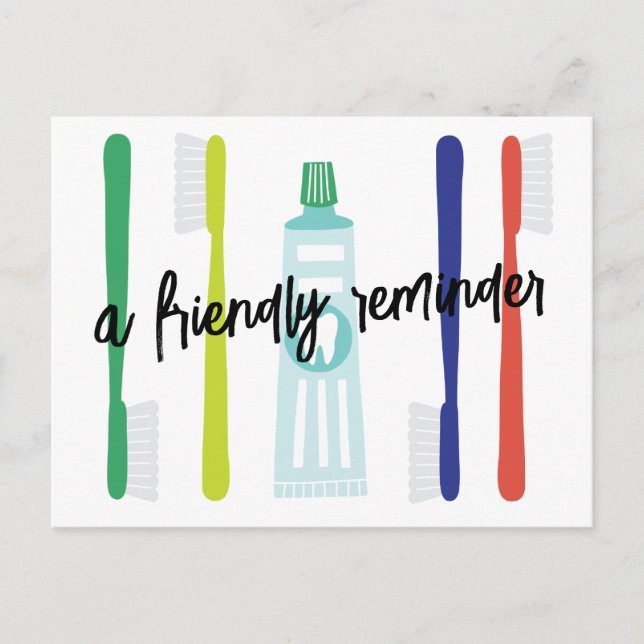 Cartão Postal Cartão-postal do Lembrete de Compromisso do Escrit (Frente)