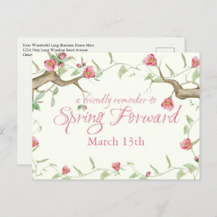 Cartão Postal Cartão-postal do Lembrete de Horário de Verão