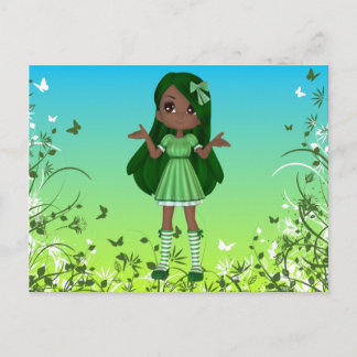 Cartão Postal Cartão-postal do Limão de Lady Americana Africana