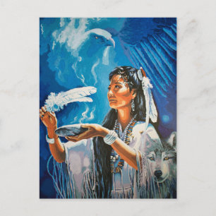 Cartão Postal Cartão-postal do Lobo Americano Nativo de Freyja