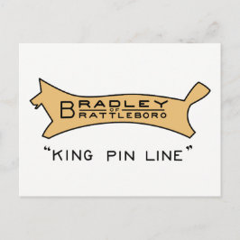 Cartão Postal Cartão-postal do logotipo da linha do pino Rei Bra
