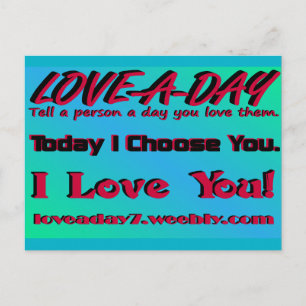 Cartão Postal Cartão-postal do Love A Day