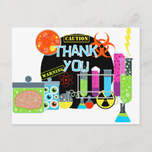 Cartão Postal Cartão-postal do Mad Scientist Obrigado