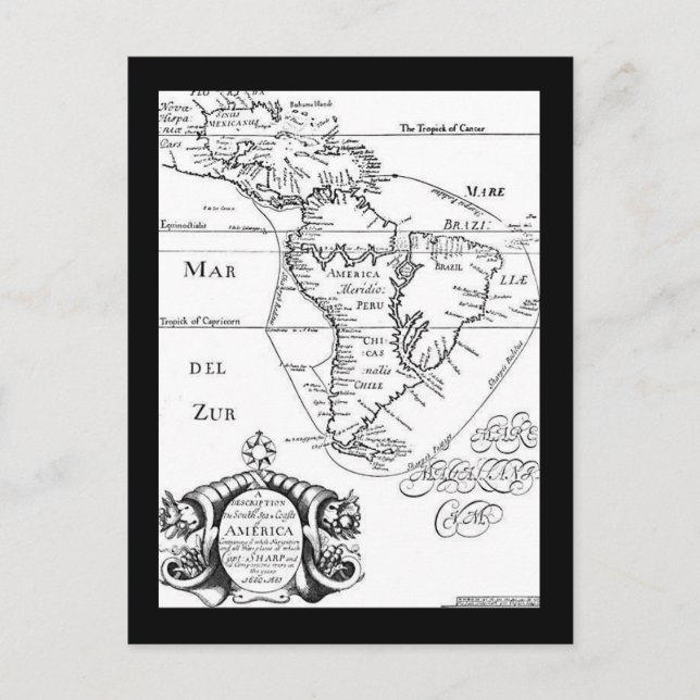 Cartão Postal Cartão-postal do Mapa do Tesouro Piratas (Frente)