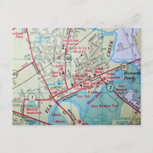 Cartão Postal Cartão-postal do MD Vintage Map