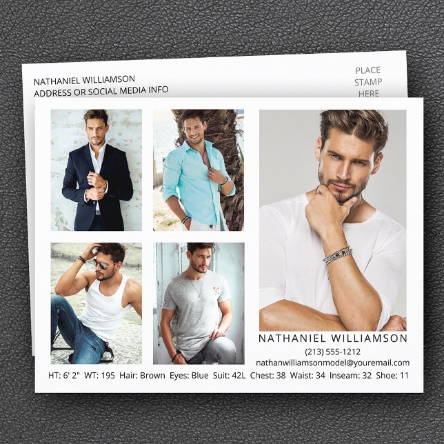 Cartão Postal Cartão-postal do modelo Comp com 5 Fotografias Mod (Customize to add more text to back of postcard.)